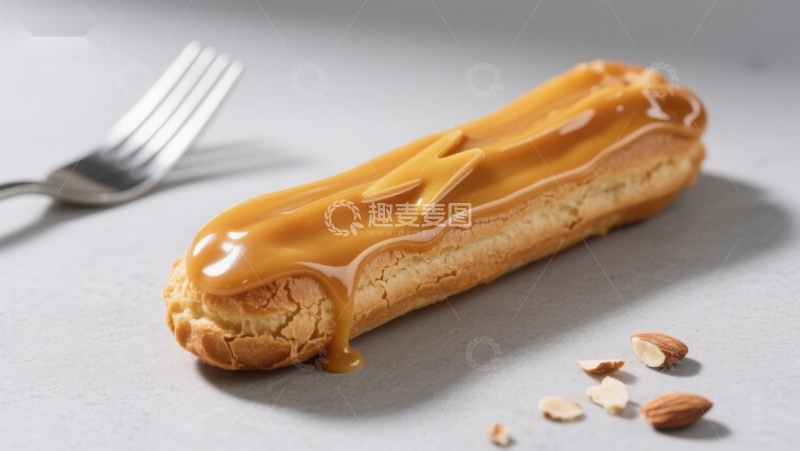 高清大图下载【趣麦麦图】焦糖淋面的长形酥饼