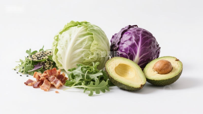 高清大图下载【趣麦麦图】新鲜蔬菜与牛油果组合