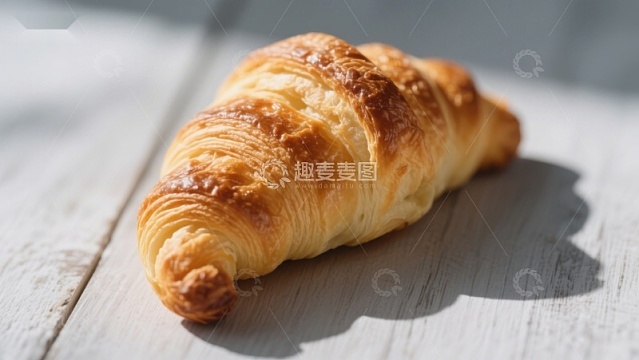 金黄酥脆的羊角面包