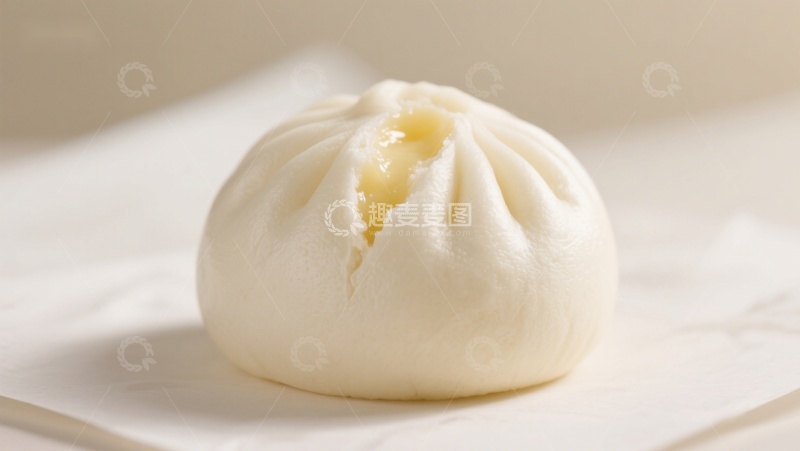 高清大图下载【趣麦麦图】鲜美汤汁包子特写