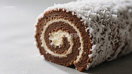 椰蓉巧克力蛋糕卷