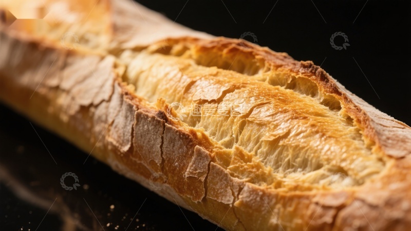高清大图下载【趣麦麦图】金黄酥脆的法式长棍面包