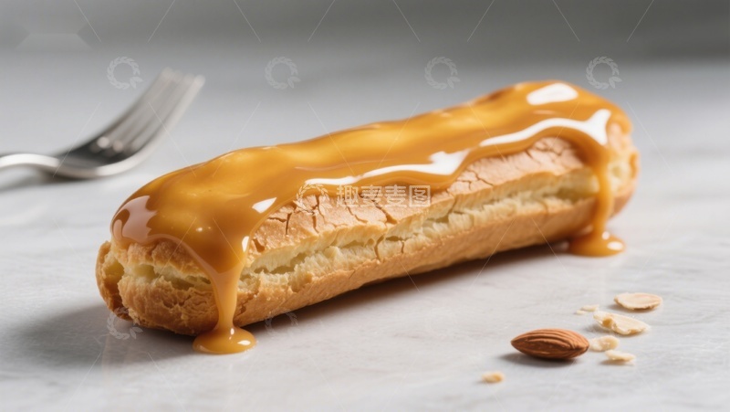高清大图下载【趣麦麦图】焦糖淋面的酥皮甜点