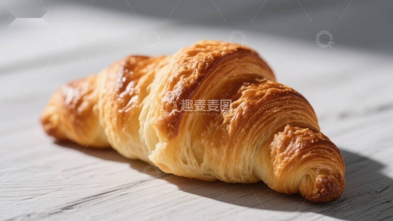 高清大图下载【趣麦麦图】金黄酥脆的羊角面包