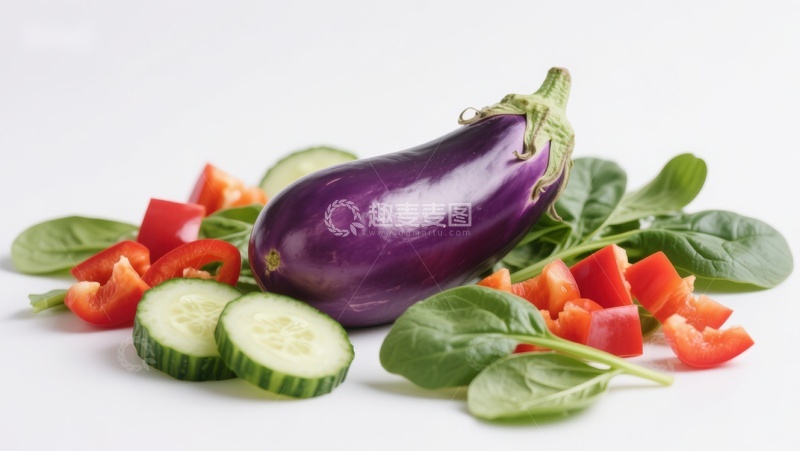 高清大图下载【趣麦麦图】新鲜蔬菜组合展示