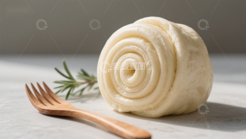 高清大图下载【趣麦麦图】螺旋状奶酪与木质叉子
