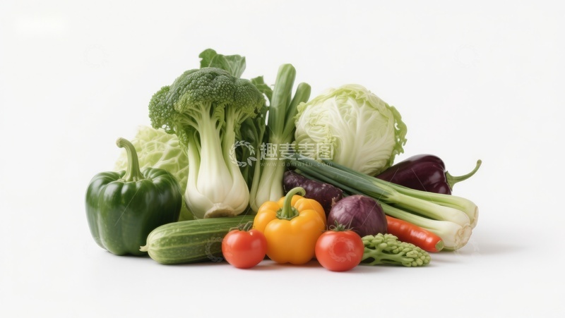 高清大图下载【趣麦麦图】新鲜蔬菜组合展示