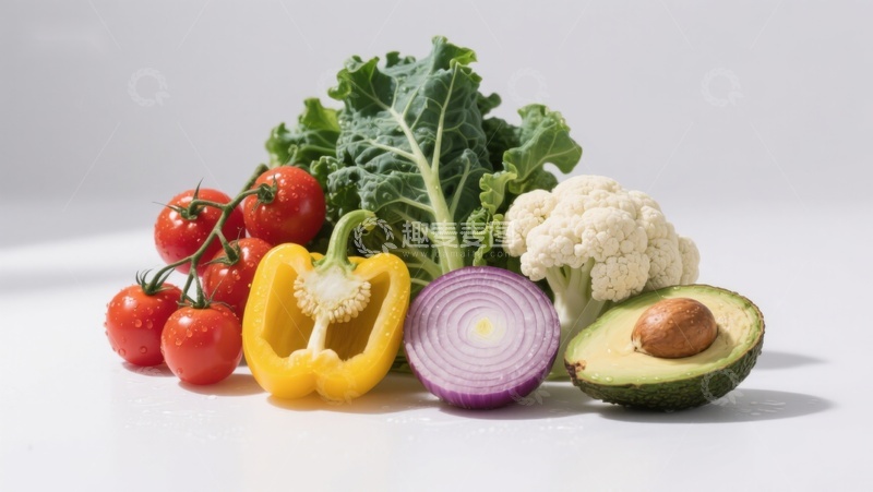高清大图下载【趣麦麦图】新鲜蔬菜组合展示