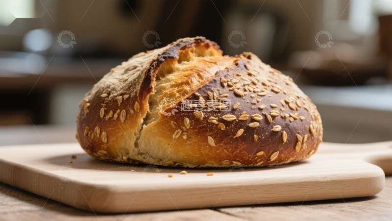 高清大图下载【趣麦麦图】新鲜出炉的芝麻面包