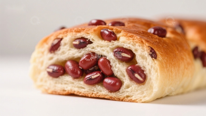 高清大图下载【趣麦麦图】红豆面包特写