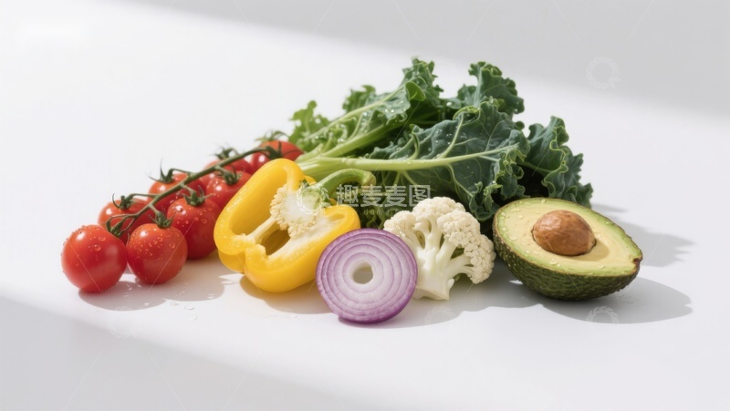 高清大图下载【趣麦麦图】新鲜蔬菜水果组合摆拍