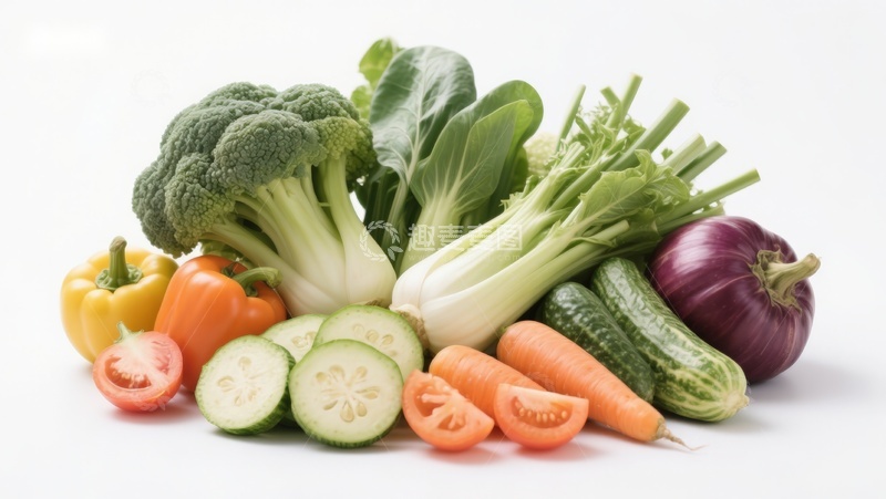 高清大图下载【趣麦麦图】新鲜蔬菜组合展示
