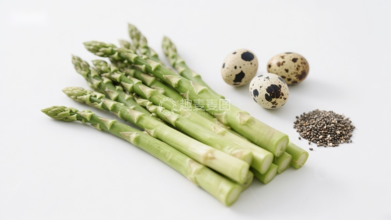 高清大图下载【趣麦麦图】芦笋配鹌鹑蛋与奇亚籽