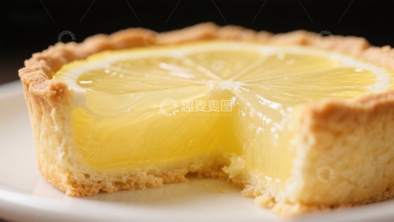 高清大图下载【趣麦麦图】柠檬挞特写，清新酸甜