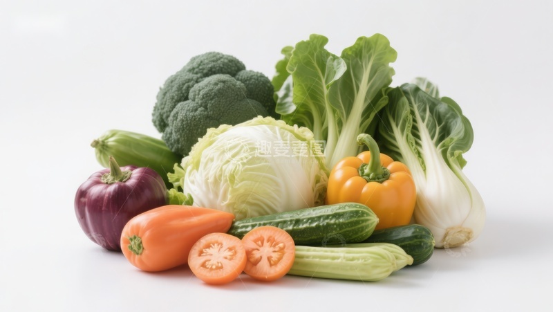 高清大图下载【趣麦麦图】新鲜蔬菜组合展示