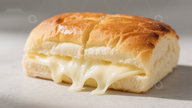 高清大图下载【趣麦麦图】芝士面包，金黄酥脆