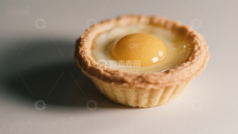 高清大图下载【趣麦麦图】蛋挞中的完整鸡蛋