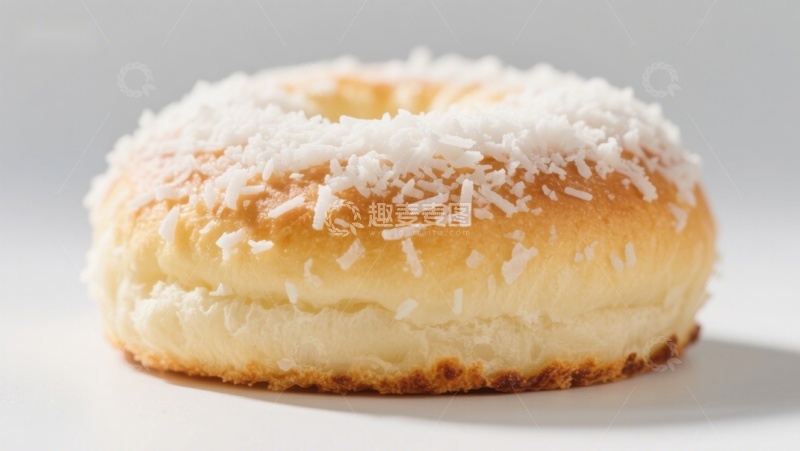 高清大图下载【趣麦麦图】椰蓉撒顶的甜甜圈