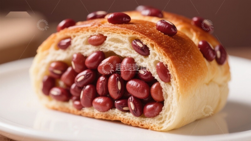 高清大图下载【趣麦麦图】红豆面包切面展示