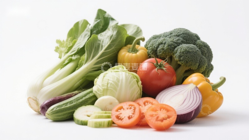 高清大图下载【趣麦麦图】新鲜蔬菜组合展示