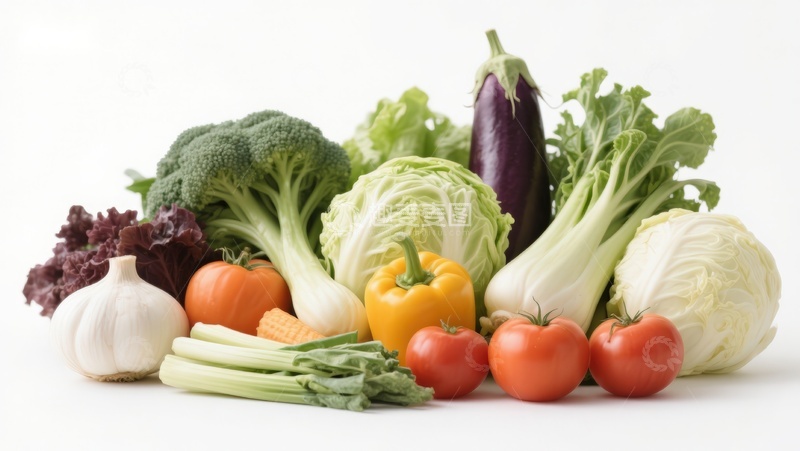 高清大图下载【趣麦麦图】新鲜蔬菜组合展示