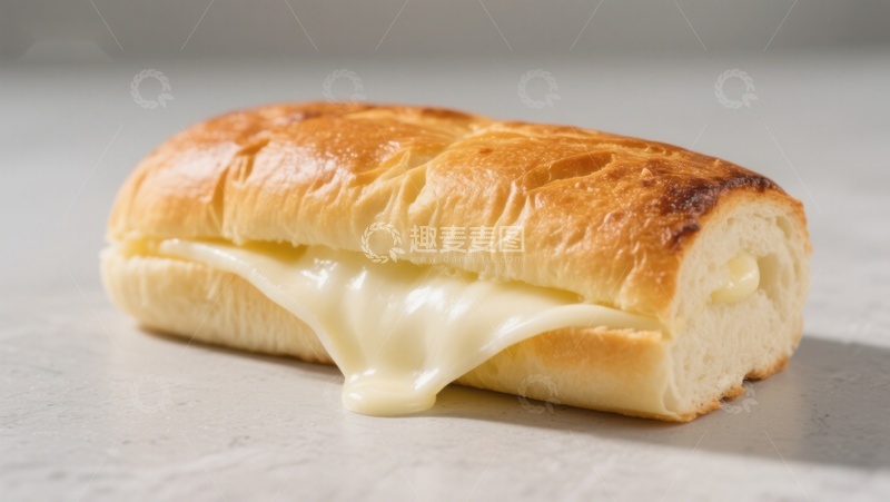 高清大图下载【趣麦麦图】芝士面包，金黄酥脆