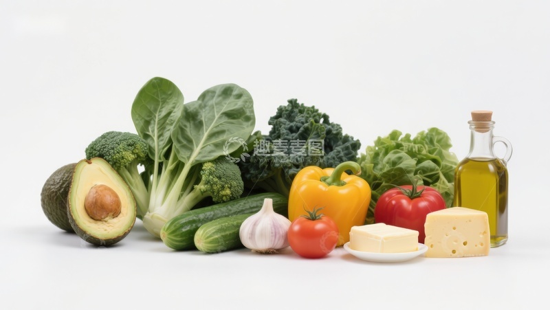 高清大图下载【趣麦麦图】新鲜蔬菜与健康食材组合