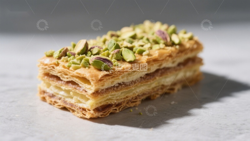 高清大图下载【趣麦麦图】酥皮糕点配开心果