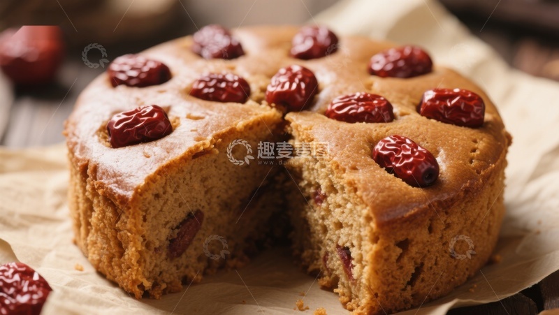 高清大图下载【趣麦麦图】红枣糕点切片展示