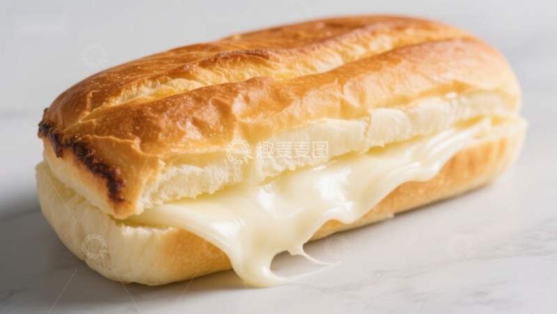高清大图下载【趣麦麦图】芝士面包：金黄酥脆，奶香四溢