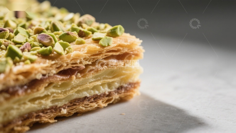 高清大图下载【趣麦麦图】酥皮糕点配开心果碎