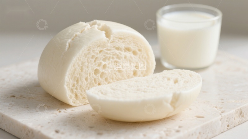 高清大图下载【趣麦麦图】新鲜面包与牛奶的搭配