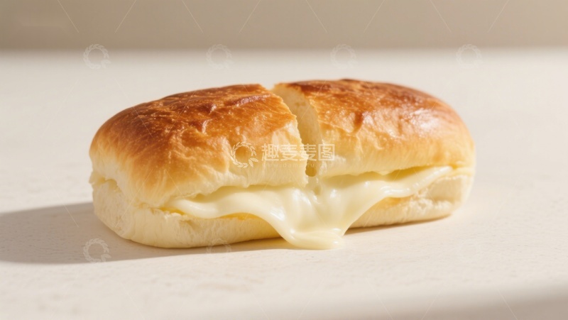 高清大图下载【趣麦麦图】芝士面包，奶酪融化诱人