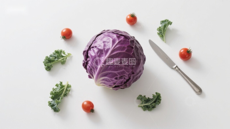高清大图下载【趣麦麦图】紫甘蓝与蔬菜静物摆拍
