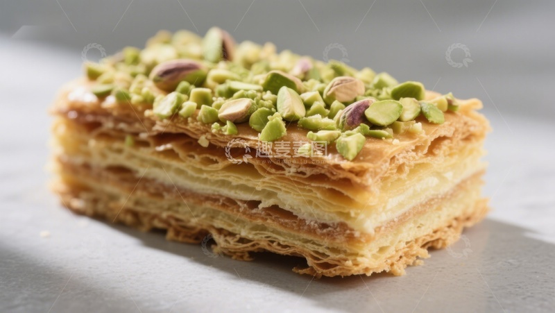 高清大图下载【趣麦麦图】酥皮糕点配开心果碎