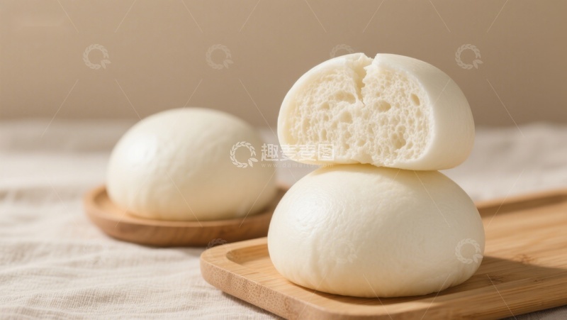 高清大图下载【趣麦麦图】新鲜馒头，软糯可口