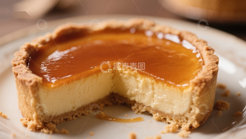 高清大图下载【趣麦麦图】焦糖奶酪挞，甜蜜诱惑