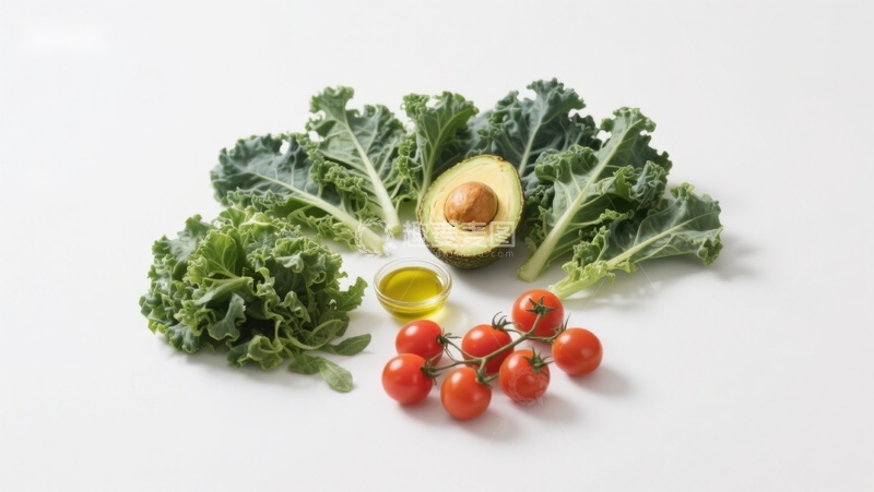 高清大图下载【趣麦麦图】新鲜蔬菜与牛油果摆盘