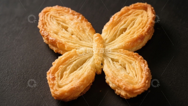 高清大图下载【趣麦麦图】蝴蝶形状的酥皮糕点