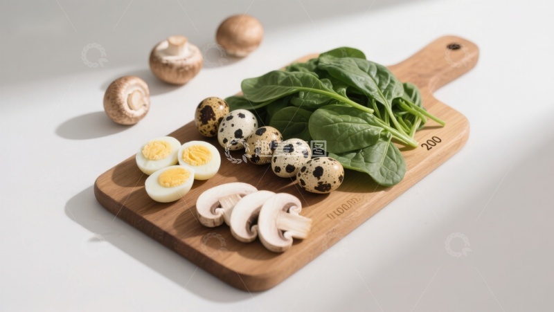 高清大图下载【趣麦麦图】木板上的新鲜食材组合