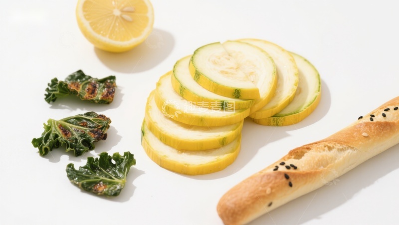 高清大图下载【趣麦麦图】新鲜蔬果与面包摆拍