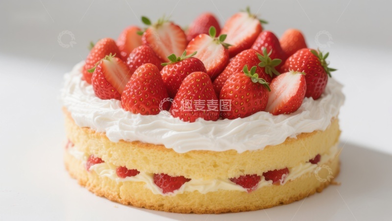 高清大图下载【趣麦麦图】草莓奶油蛋糕