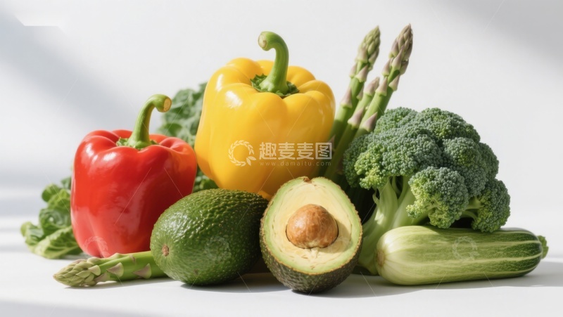 高清大图下载【趣麦麦图】新鲜蔬菜与水果组合