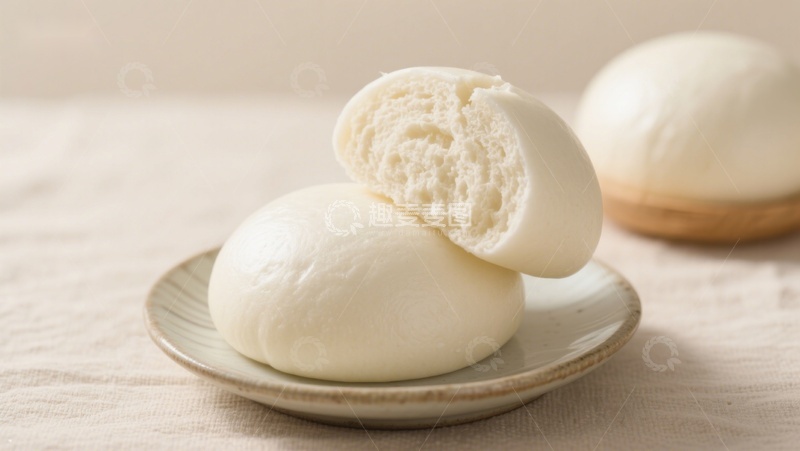 高清大图下载【趣麦麦图】新鲜馒头，软糯可口