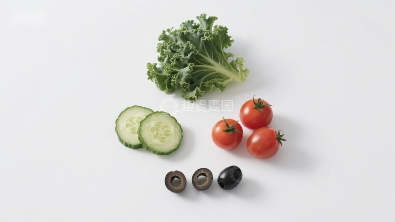 高清大图下载【趣麦麦图】新鲜蔬菜与橄榄静物摆拍