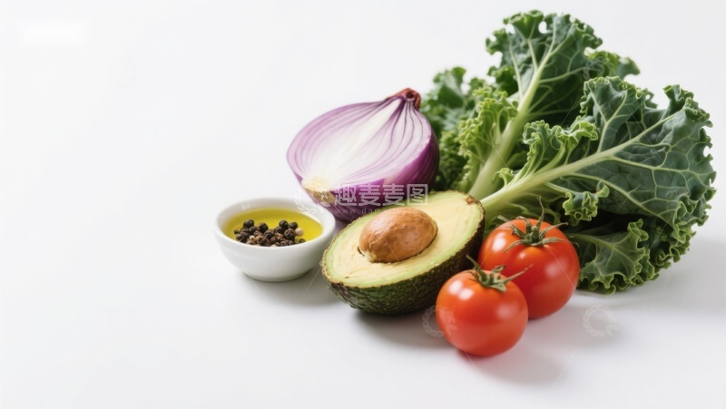 高清大图下载【趣麦麦图】新鲜蔬菜与调味料组合