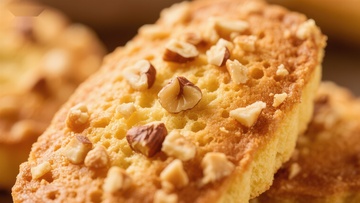 香脆杏仁饼干特写