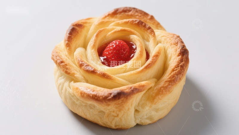 高清大图下载【趣麦麦图】草莓玫瑰酥饼