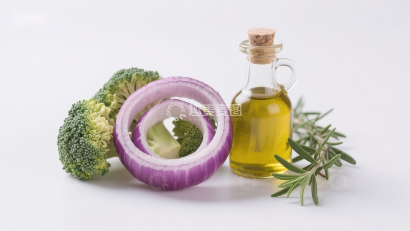 高清大图下载【趣麦麦图】新鲜蔬菜与橄榄油摆拍