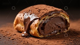 巧克力馅酥皮糕点特写